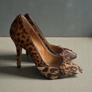 ISABEL MARANT Etoile Calf Hair Leopard Print Heels Size 38 / US 8